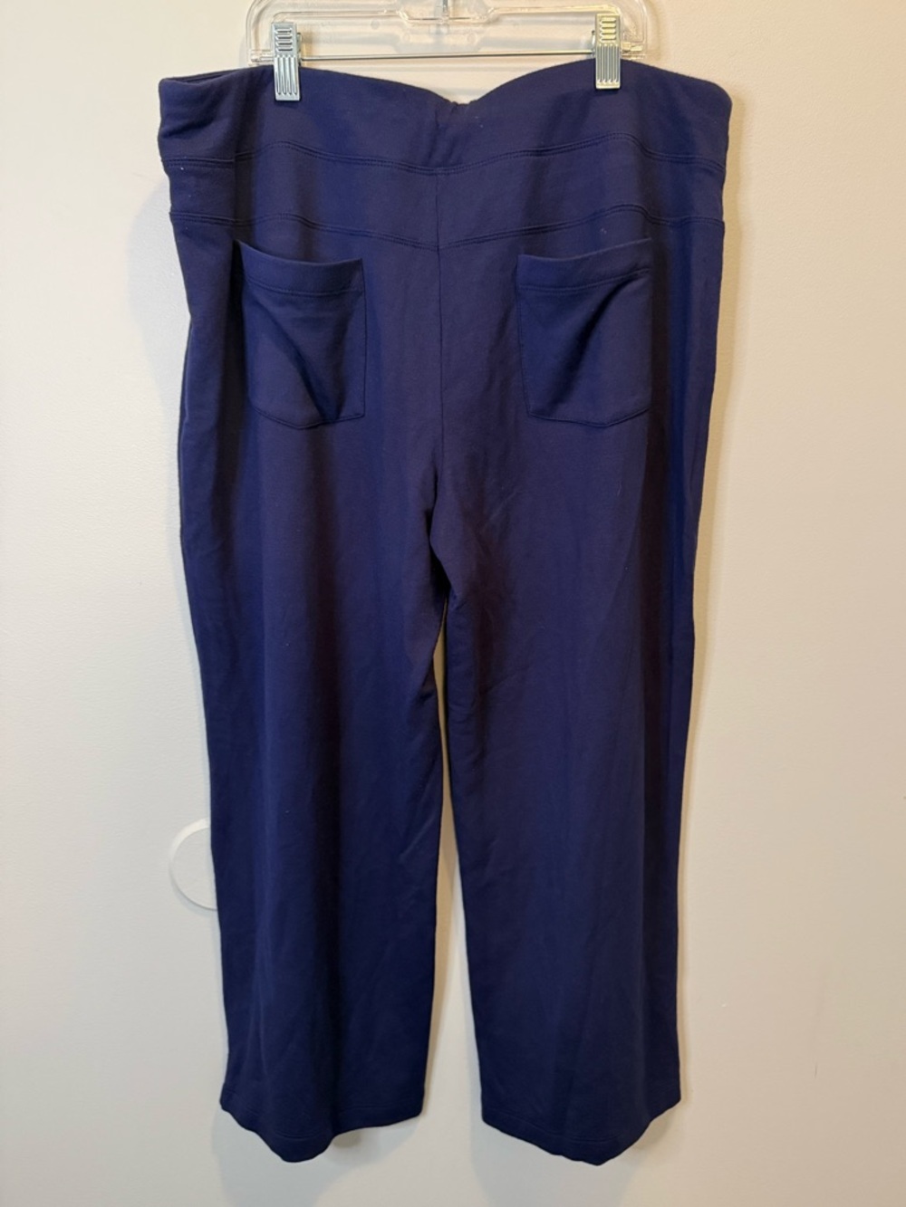 Soma Navy Pull-On Cropped Lounge Pants with Back Patch Pockets